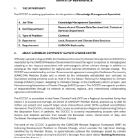 Knowledge Management Specialist, CCCCC - Caribbean Community Climate Change Centre